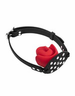 Rimba Mondknevel met Bit — Zwart/Rood