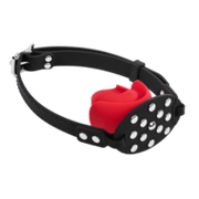 Rimba Mondknevel met Bit — Zwart/Rood