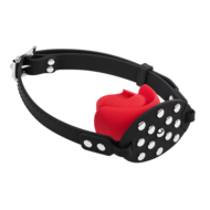 Rimba Mondknevel met Bit — Zwart/Rood