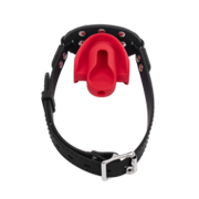 Rimba Mondknevel met Bit — Zwart/Rood