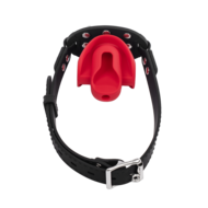 Rimba Mondknevel met Bit — Zwart/Rood