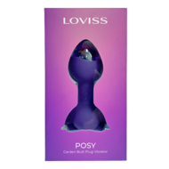 LOVISS - Posy - Garden Vibrerende Buttplug met afstandsbediening – Paars