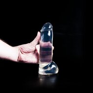 Dark Crystal - Dildo - 21 x 6,3 cm - Transparant