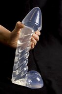 Dinoo - Irritator - Dildo - 29 x 7,6 cm - Transparant