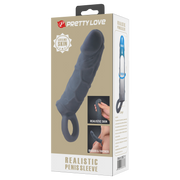 Pretty Love - Laige - Realistische Penis Sleeve - Donkergrijs