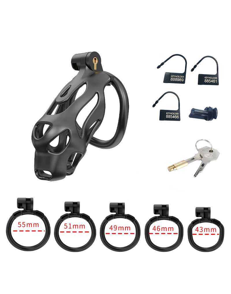 Rimba P-Cage - P-Cage PC07 - Kuisheidskooi - Peniskooi - Maat M - Zwart