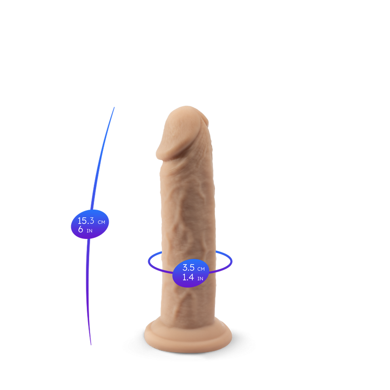 SILEXD - Real Skin Dildo - Model 2 - Lengte 15 cm - Lichte Huidskleur-Erotiekvoordeel.nl
