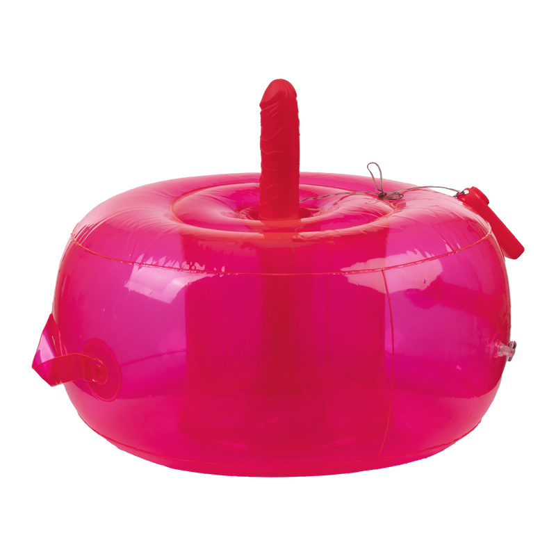 Opblaasbare Dildo Poef Cushion - met Ding Dong en afstandsbediening - Roze