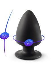 SILEXD - Buttplug - Model 1 - Lengte 11 cm - Diameter 62 mm - Zwart-Erotiekvoordeel.nl