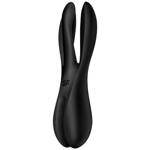 Satisfyer - Threesome 2 - Multifunctionele Vibrator Met 3 Voelsprieten - Zwart-Erotiekvoordeel.nl