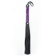 Smart Moves - Flogger Panterprint - 39 cm - Paars/Zwart-Erotiekvoordeel.nl