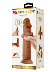 Pretty Love - Quentin - Realistische Sliding Skin Dildo - 18,4 cm - Medium Huidskleur