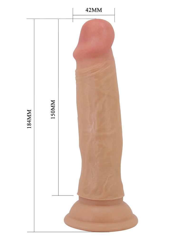 Pretty Love - Quentin - Sliding Skin Realistische Dildo - 18,4 cm - Lichte Huidskleur