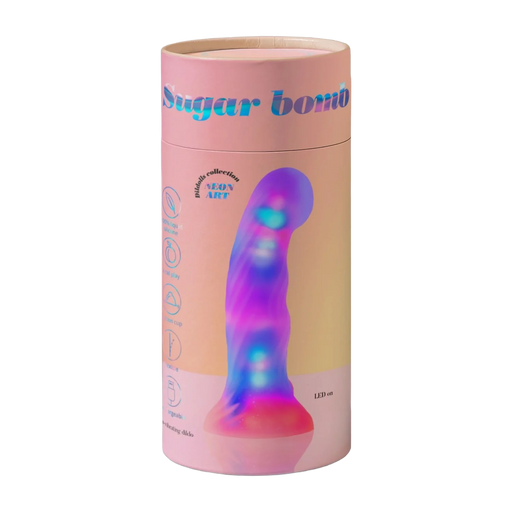 Love to Love - Sugar Bomb - Dildo met LED Verlichting - Roze/Geel-Erotiekvoordeel.nl