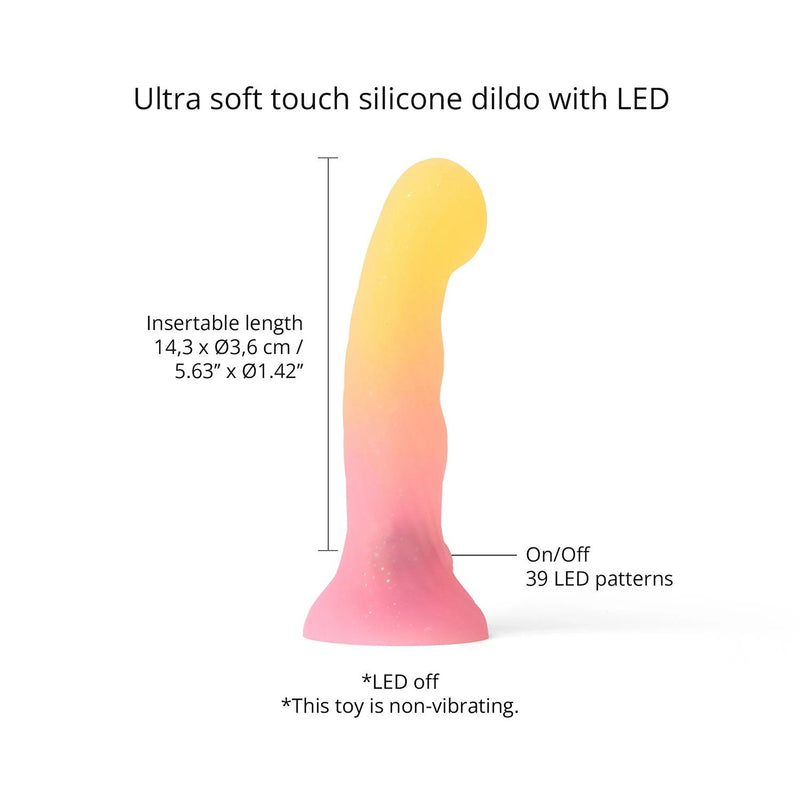 Love to Love - Sugar Bomb - Dildo met LED Verlichting - Roze/Geel-Erotiekvoordeel.nl