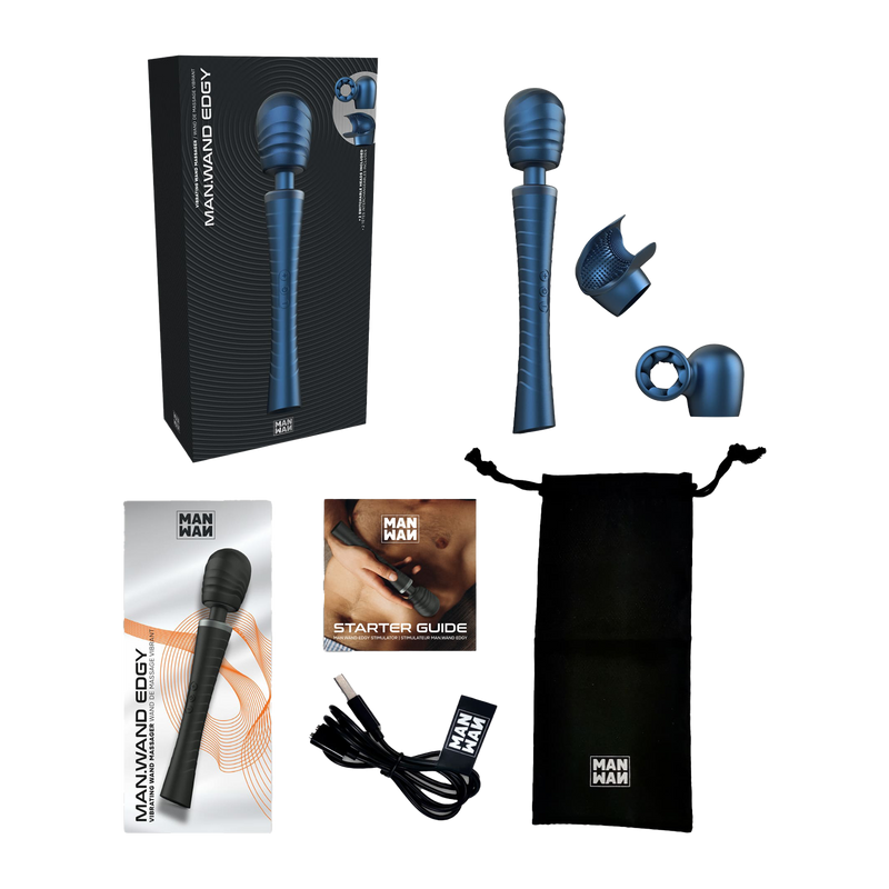 ManWan - Man.Wand Edgy - Wand Vibrator voor Haar & Hem - Stellar Blue