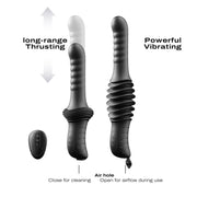 Dorcel - Deep Orgasm - Stotende Vibrator - Verwarmend - Met Zuignap - Zwart