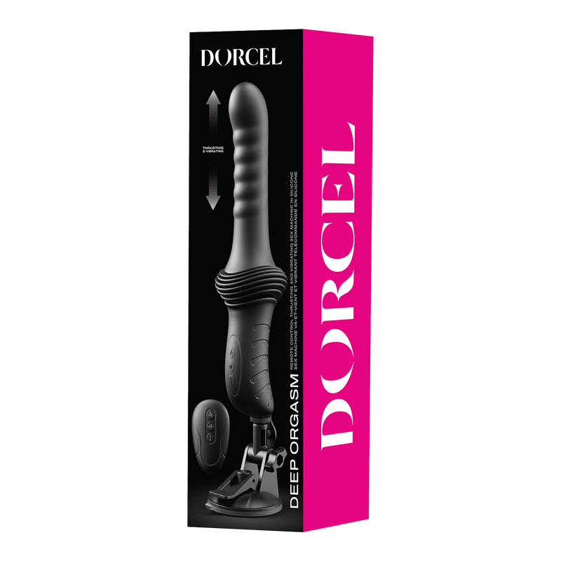 Dorcel - Deep Orgasm - Stotende Vibrator - Verwarmend - Met Zuignap - Zwart