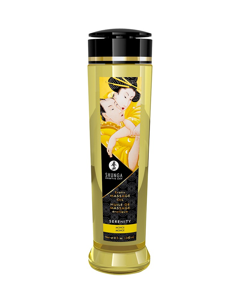 Shunga - Massageolie - Serenity Monoi (Hawaiaanse Tiarebloem) - 240 ml