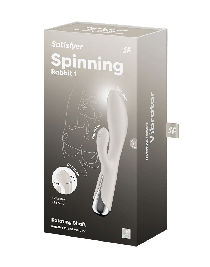 Satisfyer - Spinning Rabbit 1 - Roterende en Vibrerende Rabbit Vibrator - Tarzan Vibrator - Beige