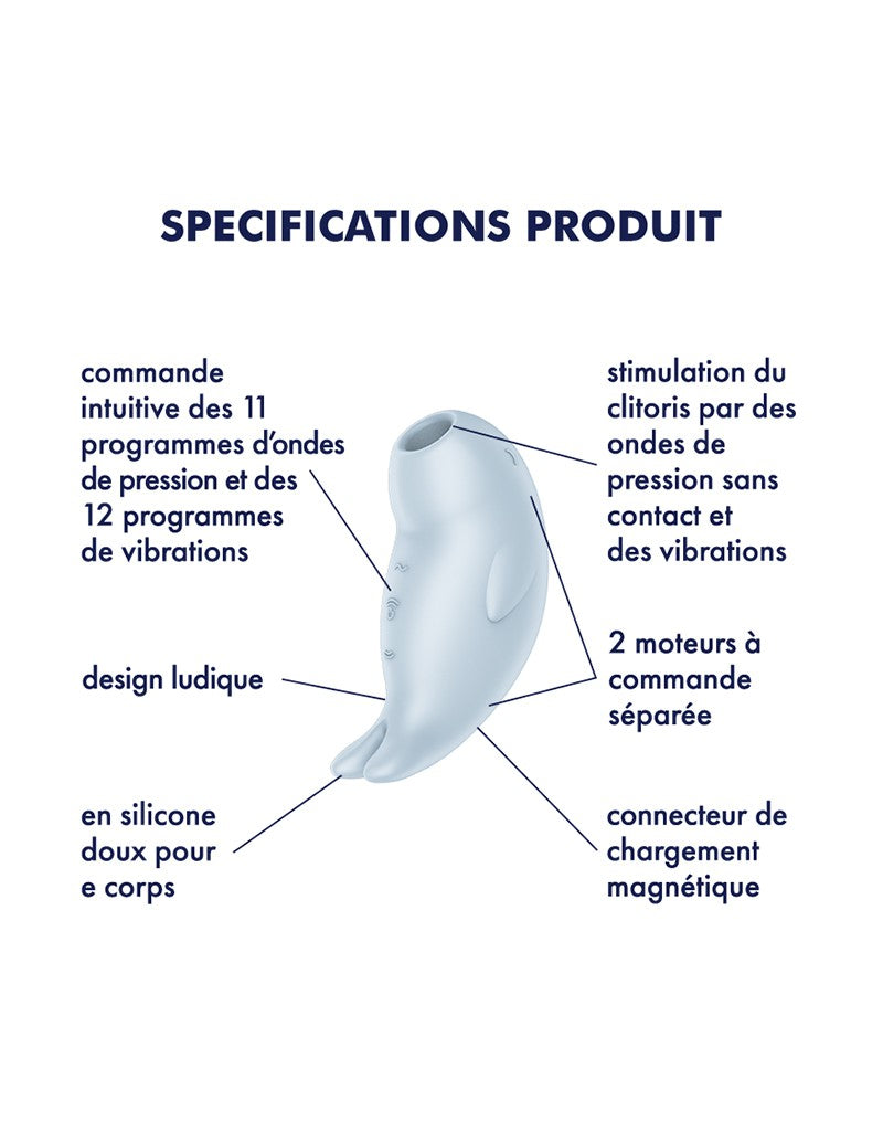 Satisfyer - Seal You Soon - Luchtdruk Vibrator met Vibratie - Lichtblauw