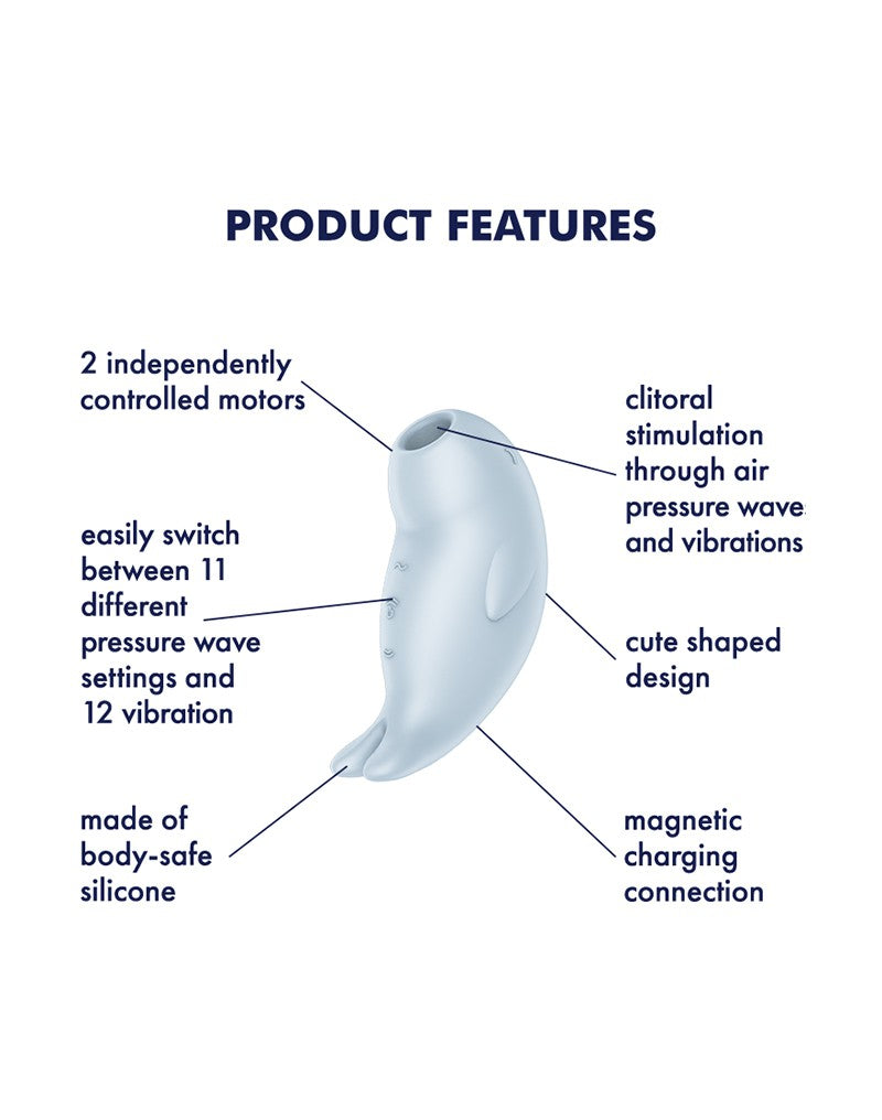 Satisfyer - Seal You Soon - Luchtdruk Vibrator met Vibratie - Lichtblauw