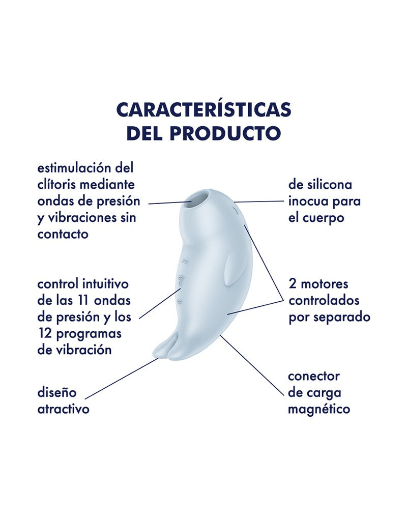 Satisfyer - Seal You Soon - Luchtdruk Vibrator met Vibratie - Lichtblauw