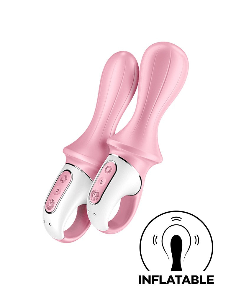 Satisfyer - Air Pump Booty 5+ - Opblaasbare Anaal Vibrator - Met App Control - Roze