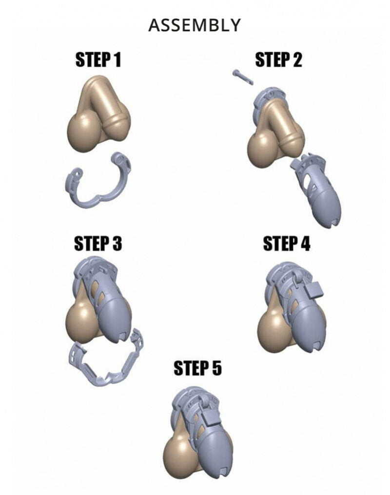 The Vice - Kuisheidskooi - Peniskooi - Chastity Cage - Zwart - Verkrijgbaar in Maten Mini Standaard en Plus
