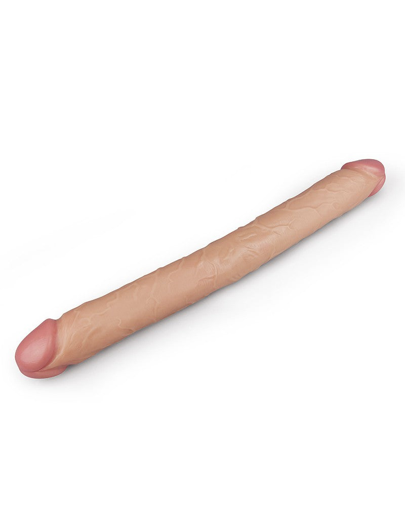 LoveToy - Kingsize Slim Ultra Dubbele Dildo 45 cm - Lichte Huidskleur