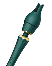 Zalo - Kyro - Wand Vibrator - Met 2 Opzetstukken - Smaragdgroen