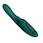 Zalo - Ares - Likkende G-Spot Rabbit Vibrator - Verwarmend - App Control - Smaragd Groen