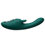 Zalo - Ares - Likkende G-Spot Rabbit Vibrator - Verwarmend - App Control - Smaragd Groen