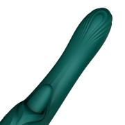 Zalo - Ares - Likkende G-Spot Rabbit Vibrator - Verwarmend - App Control - Smaragd Groen