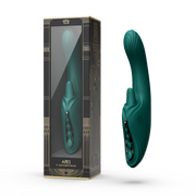 Zalo - Ares - Likkende G-Spot Rabbit Vibrator - Verwarmend - App Control - Smaragd Groen
