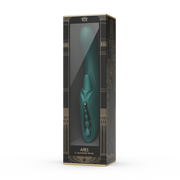 Zalo - Ares - Likkende G-Spot Rabbit Vibrator - Verwarmend - App Control - Smaragd Groen