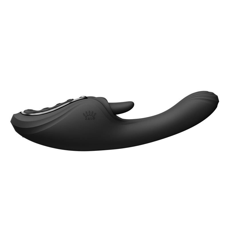 Zalo - Ares - Likkende G-Spot Rabbit Vibrator - Verwarmend - App Control - Obsidian Zwart