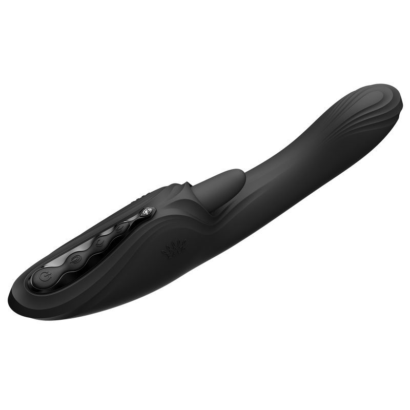 Zalo - Ares - Likkende G-Spot Rabbit Vibrator - Verwarmend - App Control - Obsidian Zwart