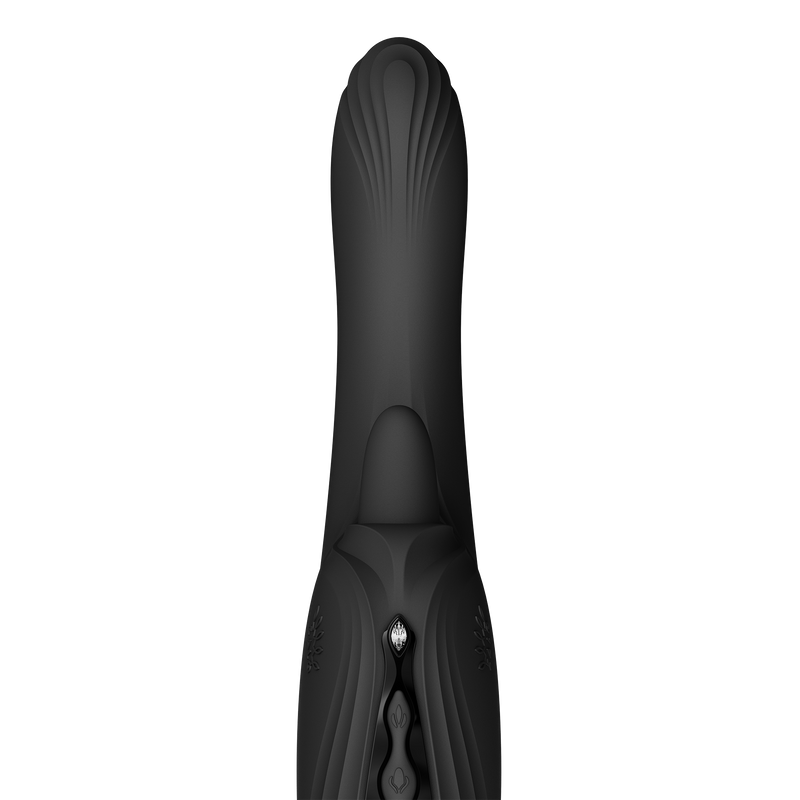 Zalo - Ares - Likkende G-Spot Rabbit Vibrator - Verwarmend - App Control - Obsidian Zwart