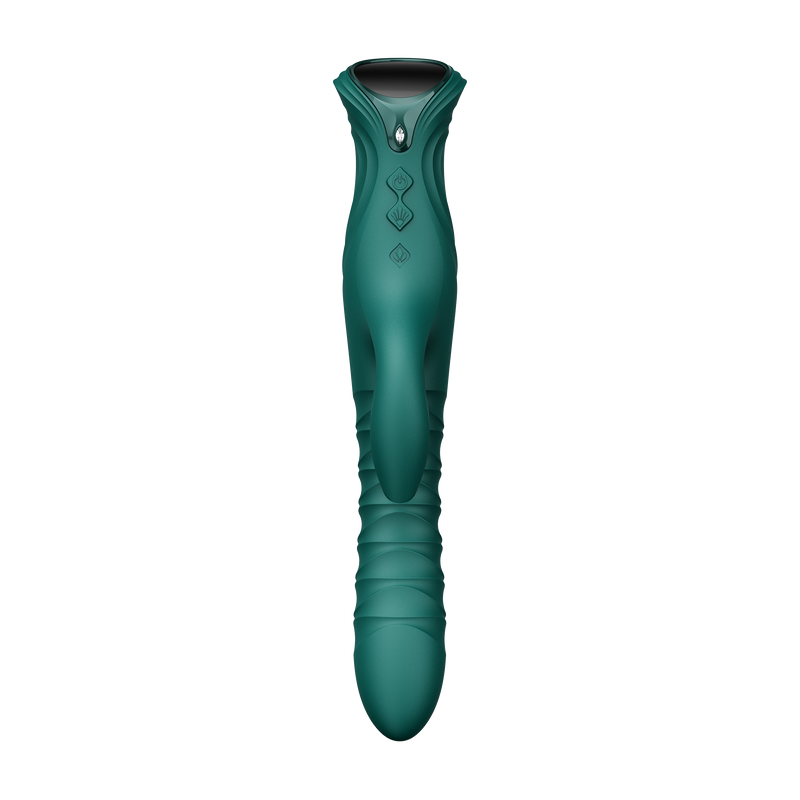 ZALO - Mose 2 - Stotende Rabbit Vibrator – Smaragdgroen