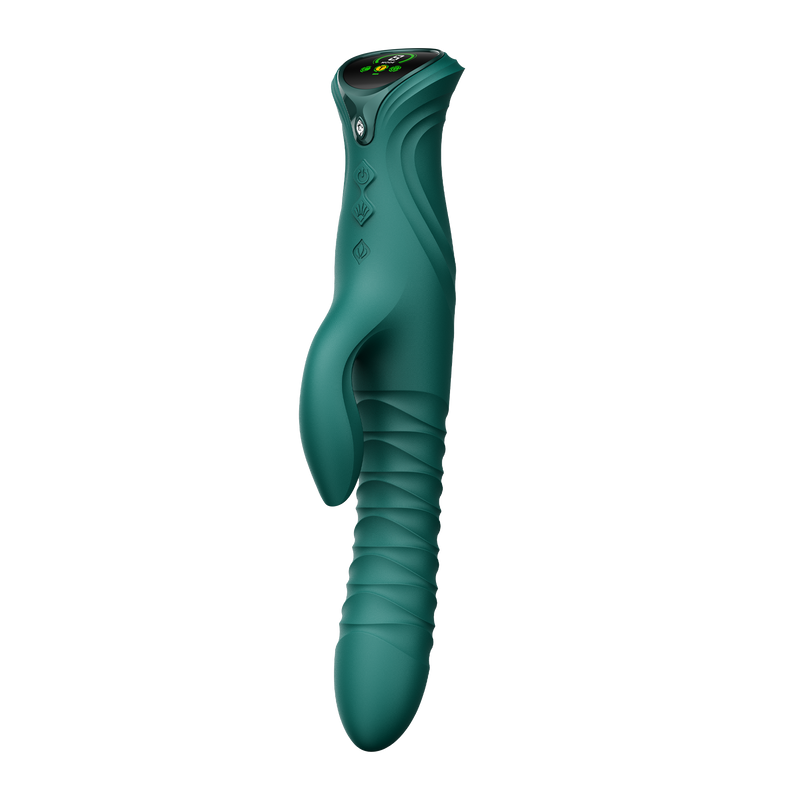 ZALO - Mose 2 - Stotende Rabbit Vibrator – Smaragdgroen