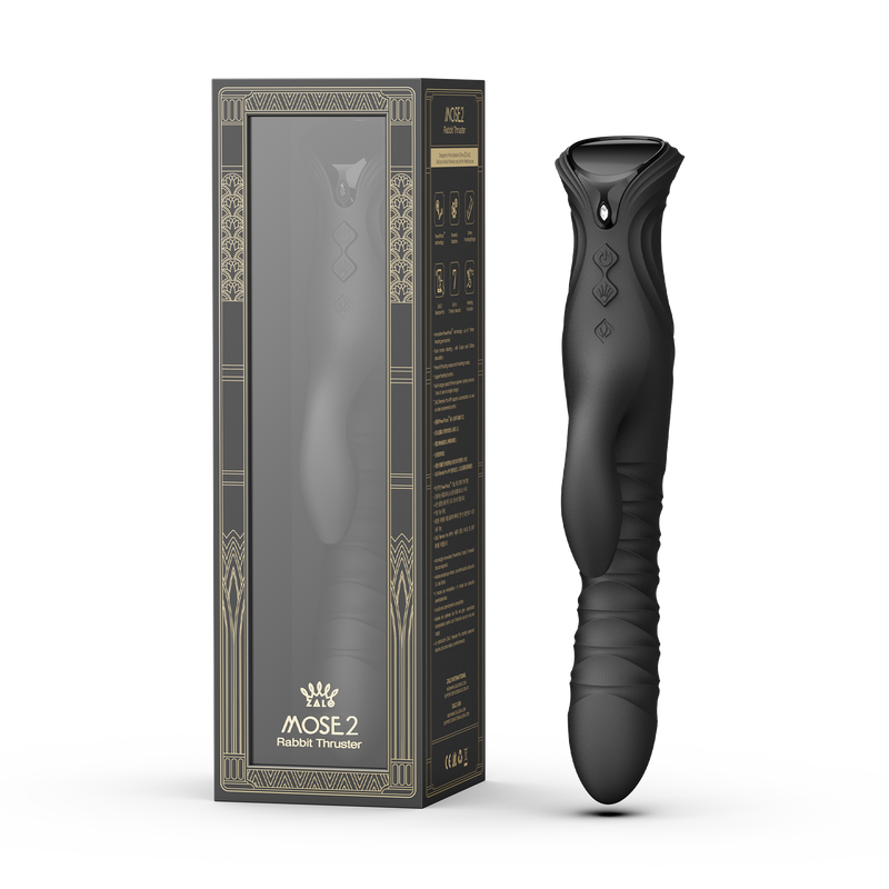 ZALO - Mose 2 - Stotende Rabbit Vibrator – Zwart
