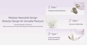 ZALO - Deya - Hands-free Vibrator - Modulair Kliksysteem - Ivoorwit