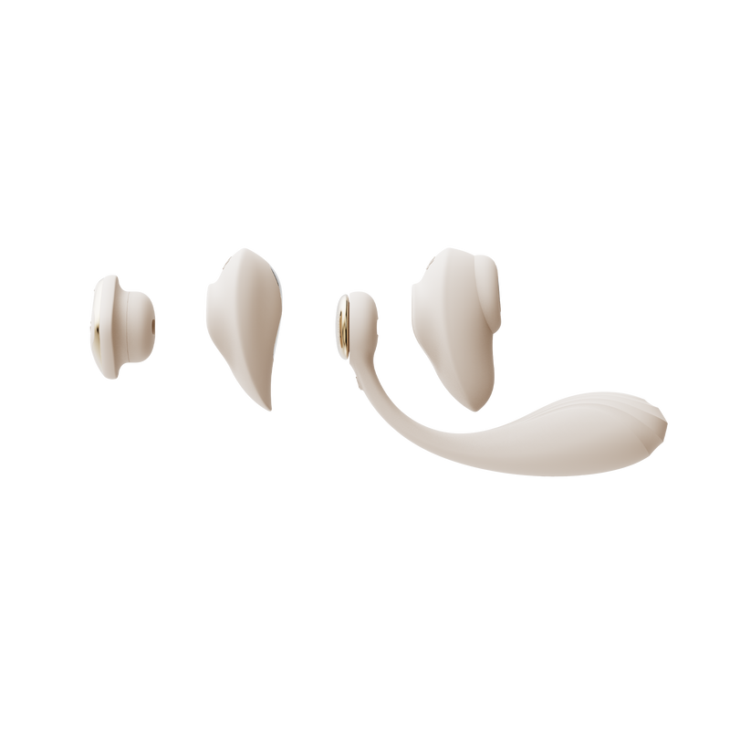 ZALO - Deya - Hands-free Vibrator - Modulair Kliksysteem - Ivoorwit