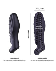 ManWan - Ryzer - Penis Extender en Zachte Masturbatie Sleeve - Black Plum