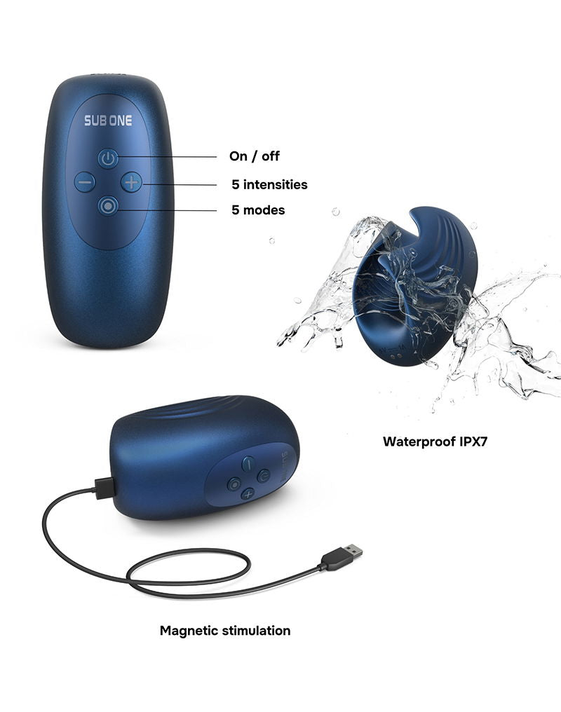ManWan - Sub One - Vibrerende Masturbator met Tapping Feature - Stellar Blue