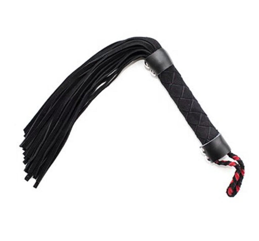 Smart Moves - Leather Flogger 38 cm black-Erotiekvoordeel.nl