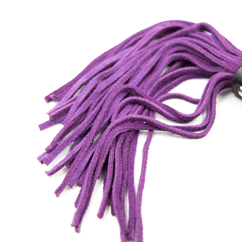 Smart Moves - Lederen Flogger - 27 cm - Paars/Zwart-Erotiekvoordeel.nl