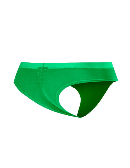 Cut4Men - Hybrid Cheeky Mesh Herenslip - Neon Groen-Erotiekvoordeel.nl