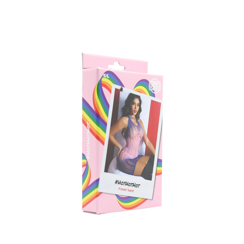 Snapshot - #hothothot - Visnet Jurkje - One Size - Roze/Blauw Ombre-Erotiekvoordeel.nl